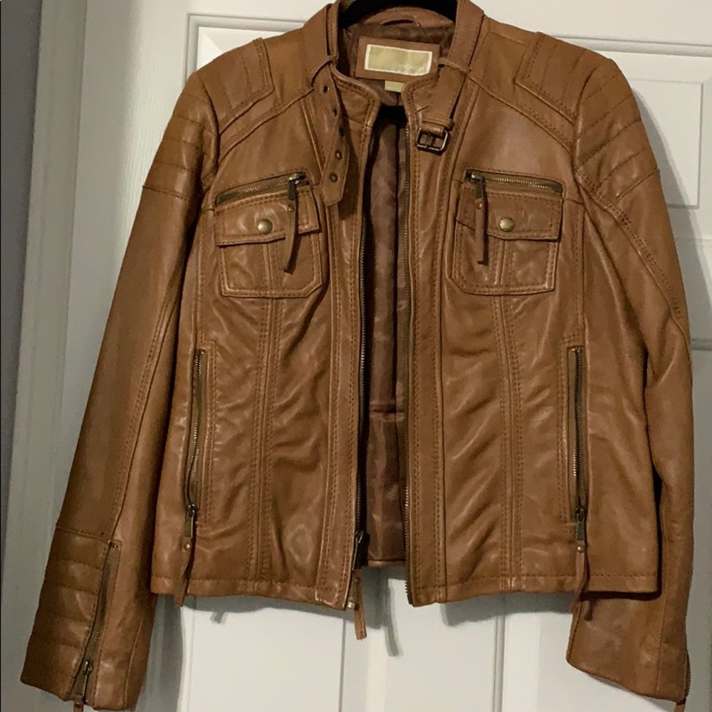 MICHAEL KORS AUTHENTIC LEATHER JACKET